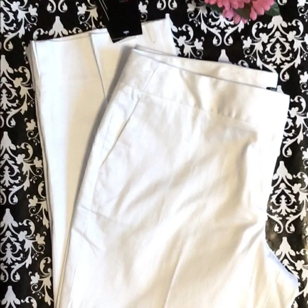 DAHLIA COLLECTION CLASSIC PANTALONI 14P -WHITE NWT